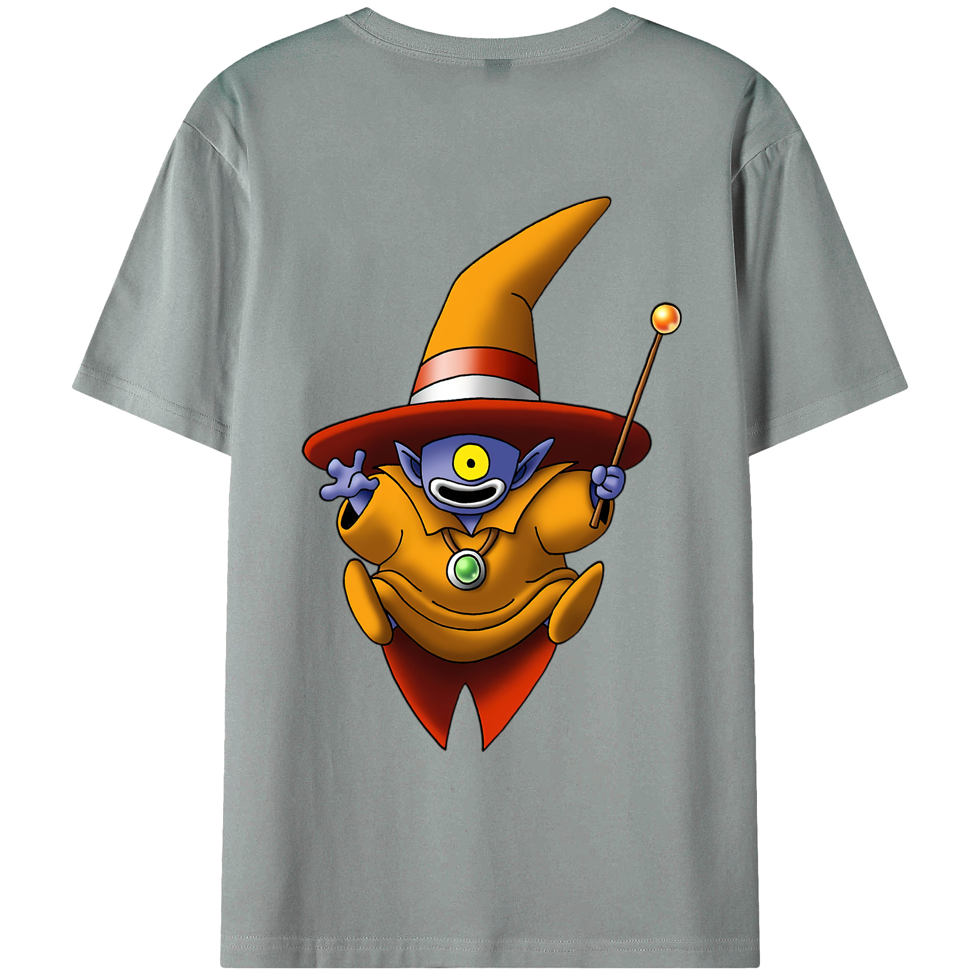 （画像用） ドラゴンクエスト Doragon Kuesuto Dragon Quest 綿100％ メンズ半袖Tシャツ（バックプリント） 通気性